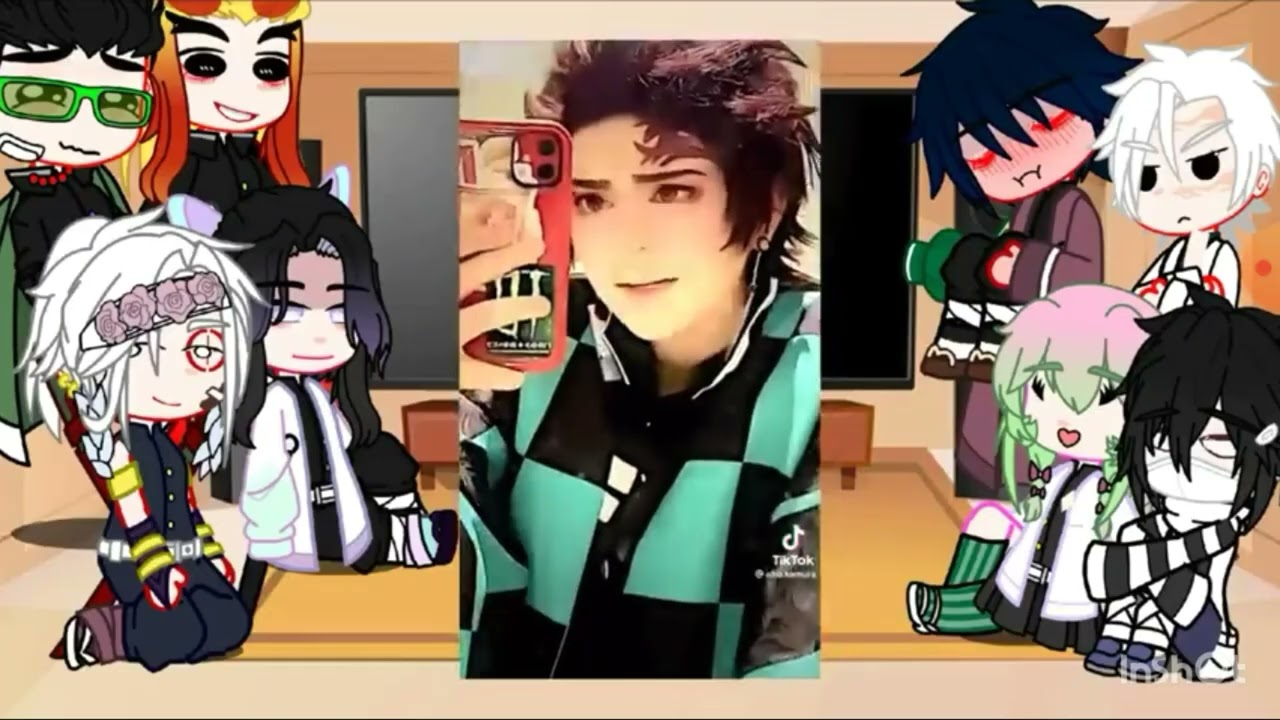 Los pilares reaccionan a tanjuro y algo de giyutan y uzuzen🙂(mi primer video)