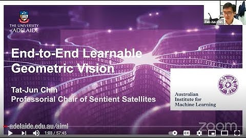3DGV Seminar: Tat-Jun Chin -  End-to-End Learnable Geometric Vision