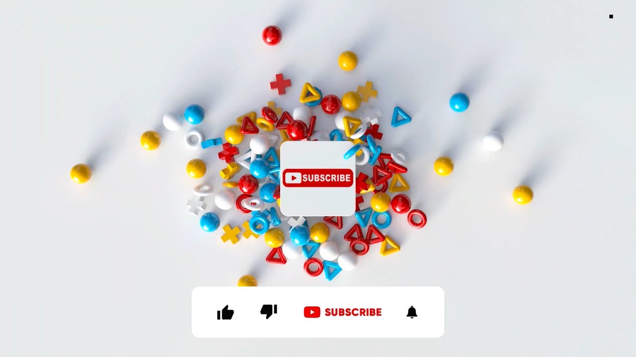 ball rolling Subscribe And Bell Icon animated Intro With Sound for YouTube