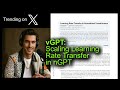 νGPT: Scaling Learning Rate Transfer in nGPT
