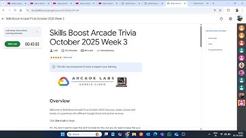 Skills Boost Arcade Trivia oktober 2025 week 3 || Laboplossing || Google Cloud Arcade 2025