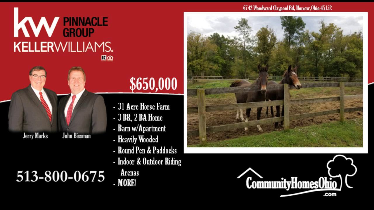 Cincinnati Horse Farms for Sale 6742 Woodward Claypool Rd, Morrow, OH