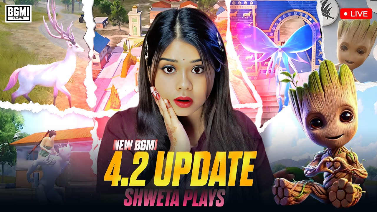 4.2 BGMI UPDATE IS HERE❤️| SHWETA PLAYS | FACECAM STREAM -