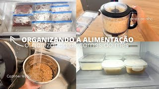 ORGANIZANDO A ALIMENTAÇÃO - organizei as carnes,fiz pasta de alho, jantinha simples e gostosa