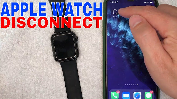 How do you disconnect an apple watch from your phone