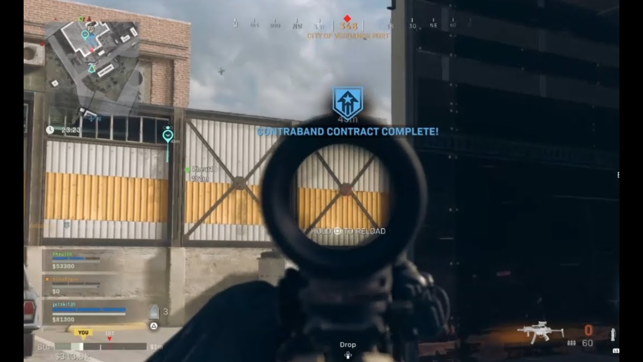 Warzone .. completed ContraBand contract under attack