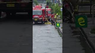 Fuertes explosiones producto de un incendio en la parte alta de un edificio, se registraron en Macas