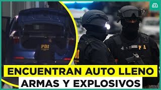 Encuentran auto con armas y explosivos: Elementos iban a ser usados por bandas del crimen organizado
