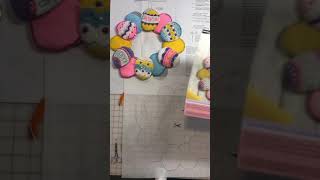 Assembly and Adding a Back Piece to Plaid /Bucilla “ Easter Egg” Wreath Tutorial