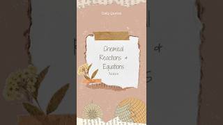 Chemistry Chemical reactions and equations Notes Class 10 #class10 #udaan #pw #pwians #study #vlog