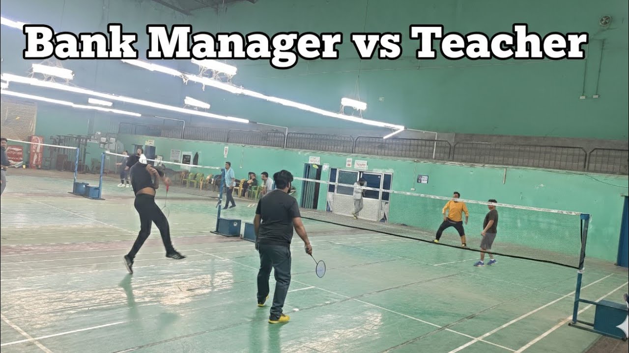 Badminton doubles Match Highlights || Teacher Vs Bank Manager  || Latest Doubles Match ||  
