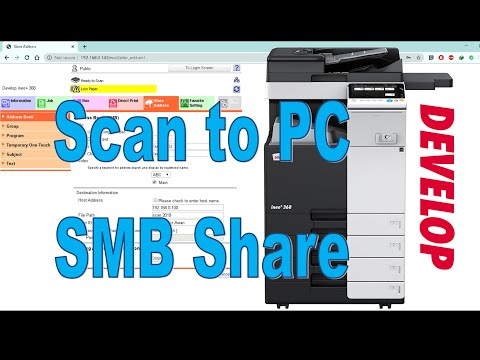 Scan to PC SMB share folder windows 10 Develop ineo+ 368