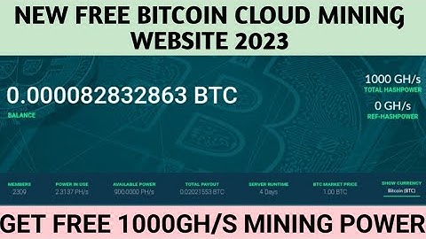 New Free Cloud Mining Website 2023 | Free Bitcoin Cloud Mining Website 2023