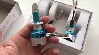 mini 2 9600 lumen led xenon zenon h1 h4 h7 h8 h11 h27 9005 9006 youtube