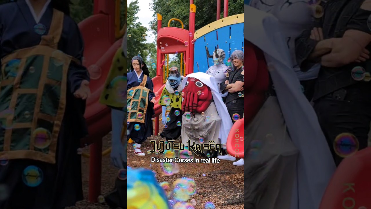 just a typical jjk villains meeting 🛝🫧 #jjk #jujutsukaisen #cosplay #villain #kenjaku #mahito #jogo