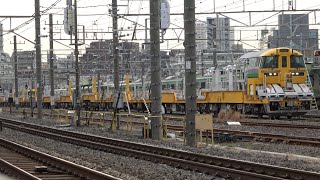2021/03/16 【構内移動】 キヤE195系 LT-1編成 尾久車両センター | JR East: KiYa E195 Series Long Rail Carrier at Oku