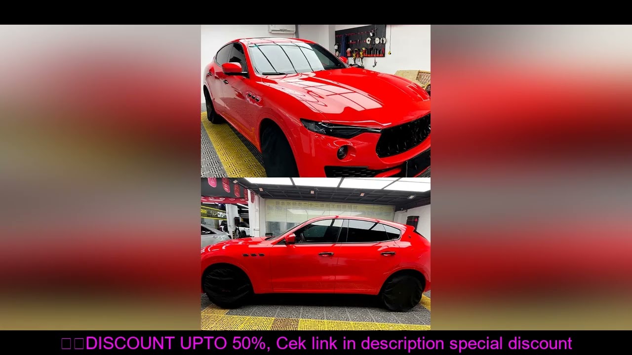 18M Super Gloss Red Vinyl Film Wrap Sticker Decor With PET Liner Air Bubble Free Car Protective Wrap