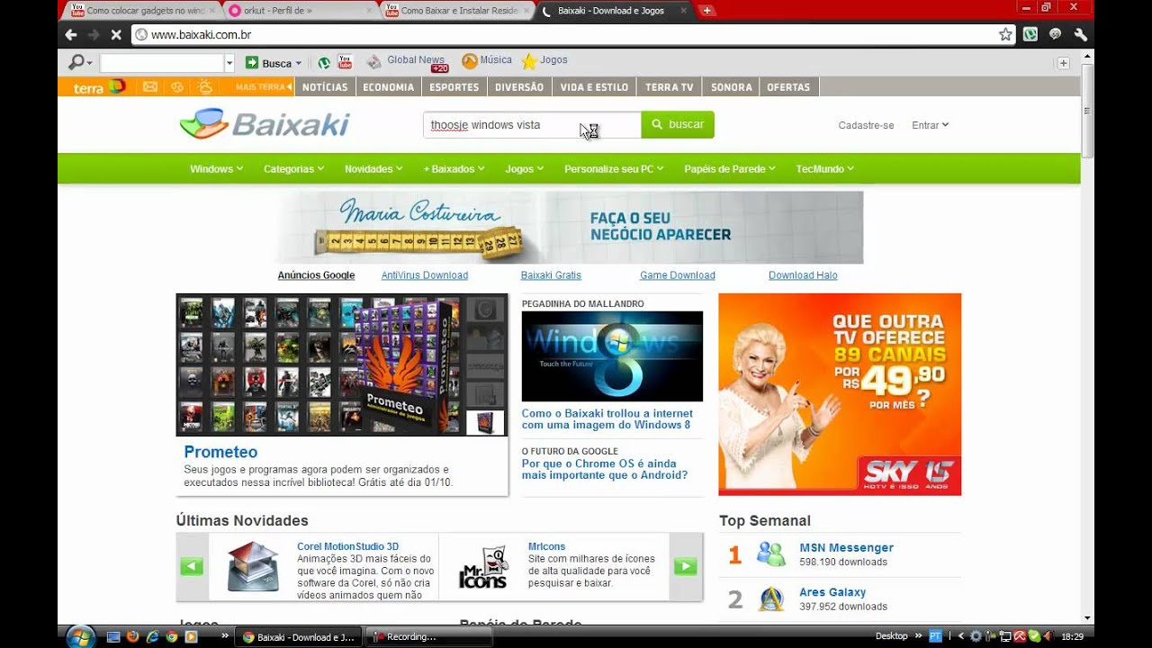 Como Colocar GadGets No Windows XP - YouTube