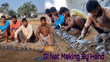 Gi Net Making By Hand|📱80010775🙋|Making handmade gabion box|gi net for boundary|@moonlightassam2951