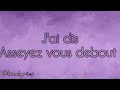 Jenifer Sey - Asseyez vous debout paroles | blxnalyrics |