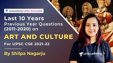 Last 10 Years PYQs on Art and Culture | UPSC CSE 2021-22 |  Shilpa Unacademy Articulate