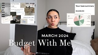 MARCH BUDGET WITH ME (expense tracking, variable income, savings)