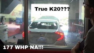 10th Gen Civic Non-Turbo Modded Dyno Tune (K20C2)