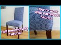 DIY HOW TO REUPHOLSTER A DINING ROOM CHAIR | UPHOLSTERING WITH PATTERNED FABRICS | FaceliftInteriors