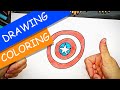 Drawing and Coloring Captain America's Shield - 绘制和着色美国队长的盾牌