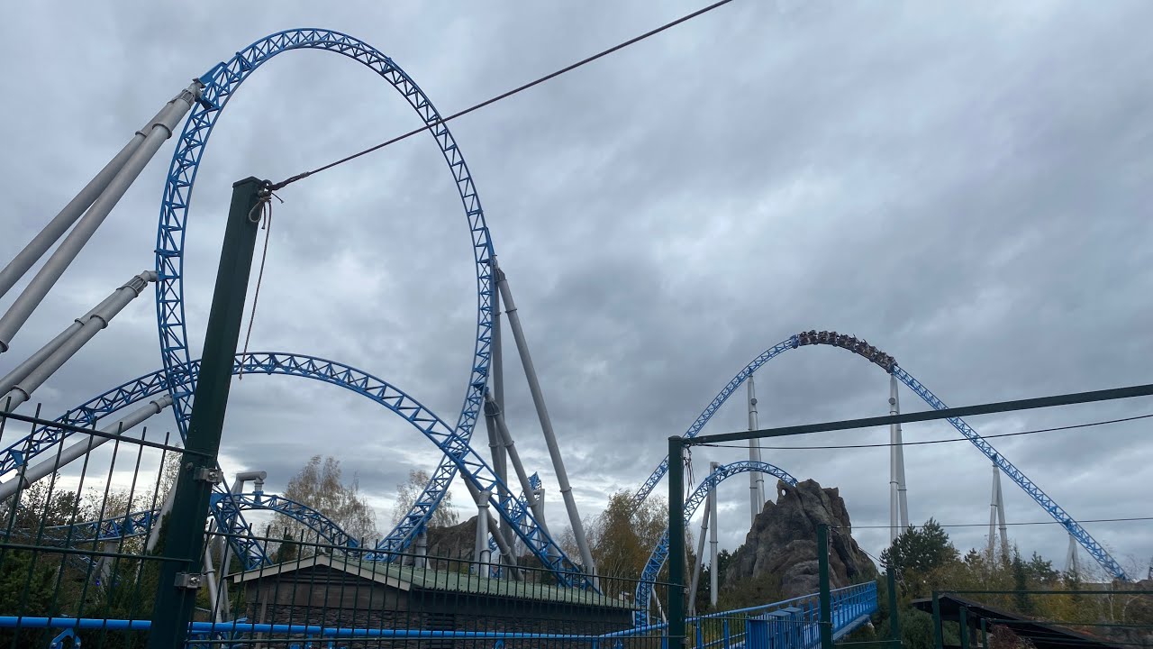Blue Fire Megacoaster Off Ride & Queue Line POV | Europa Park