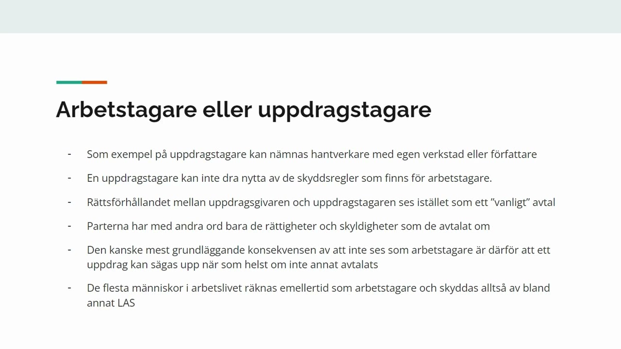 Arbetsrätt - Den individuella arbetsrätten