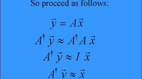 Using the Moore-Penrose Pseudoinverse to Solve Linear Equations