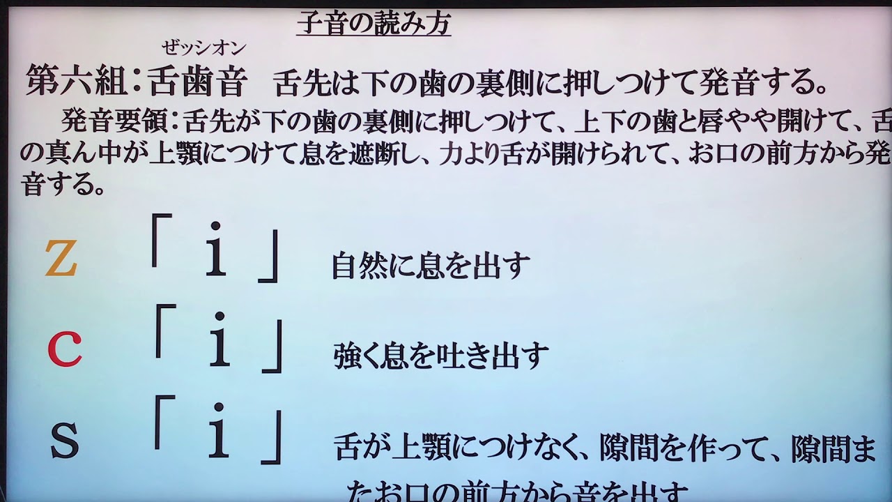 中国語子音の読み方 11舌歯音の読み方 前半 Youtube