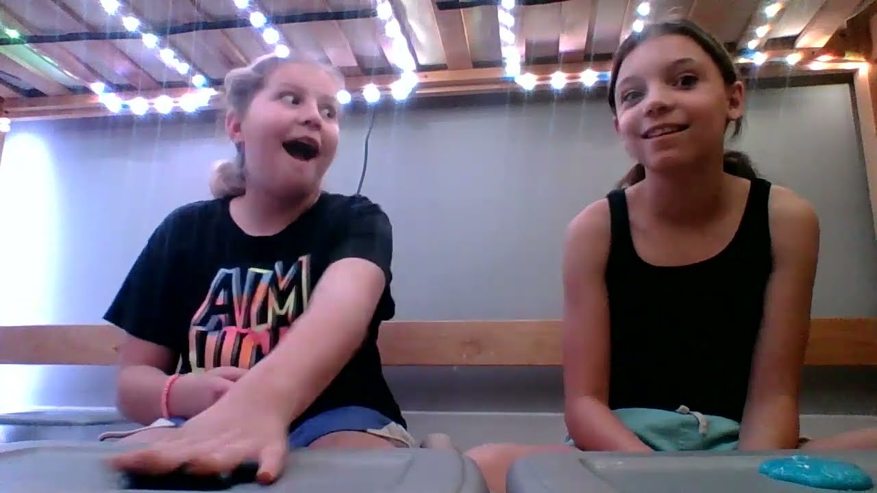 Decorating a CLEAR SLIME we made from CRAYOLA SCIENCE KIT!