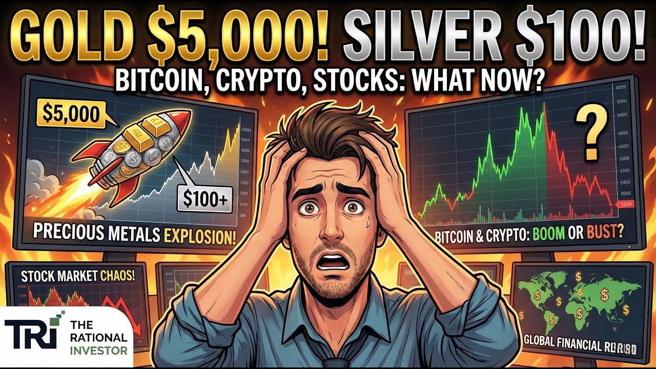 LIVE: 🚨Gold hits 5000 & Silver soars over $100 USD! What it means for Bitcoin and the Stock Market