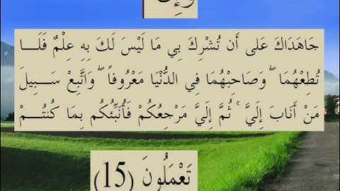 القران الكريم سورة لقمان الاية 15.wmv
