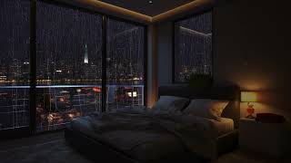London | Rain On Window Sounds | To Help You Sleep & Study | 4K | 3hrs