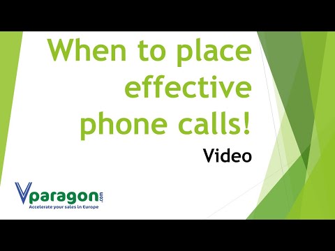 When to place effective sales calls