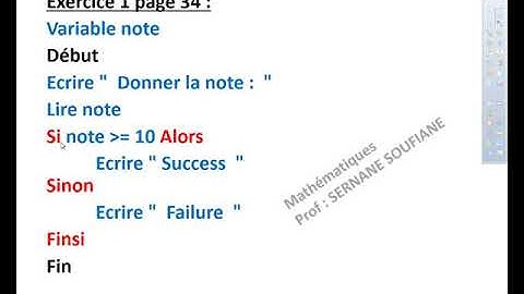 1 année collège Correction Exercice 1 page 34 Passeport informatique :