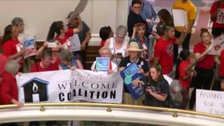 Local group sees scuffle at capitol