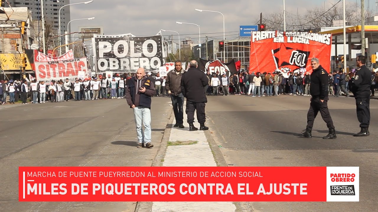 Contra el ajuste y el tarifazo // Marcha piquetera al Ministerio de ...