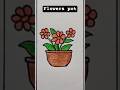 flowerspot#flower sketch#beautiful flowers 🌺🌻🌹🌷 pot#colour in flower pot#short#ytshort#Arts library