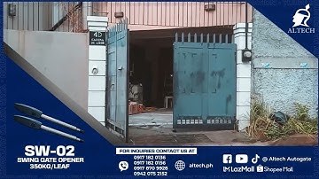 SW-02 Swing Gate Opener 300-350kg/leaf | Filipino Automatic Gates, Philippines