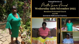The Funeral Service of Martha Simon Arnaud
