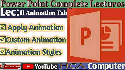 Power Point animation tab in pashto || apply animation to presentations