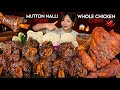 1KG SPICY MUTTON NALLI CURRY 1KG WHOLE CHICKEN CURRY WITH BASMATI RICE NEPALI MUKBANG 
