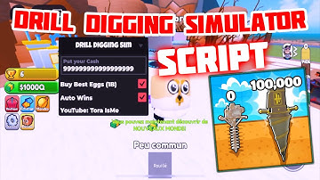 Roblox Drill Digging Simulator Script | Buy Best Eggs, Infinite cash, Auto Wins *2025*