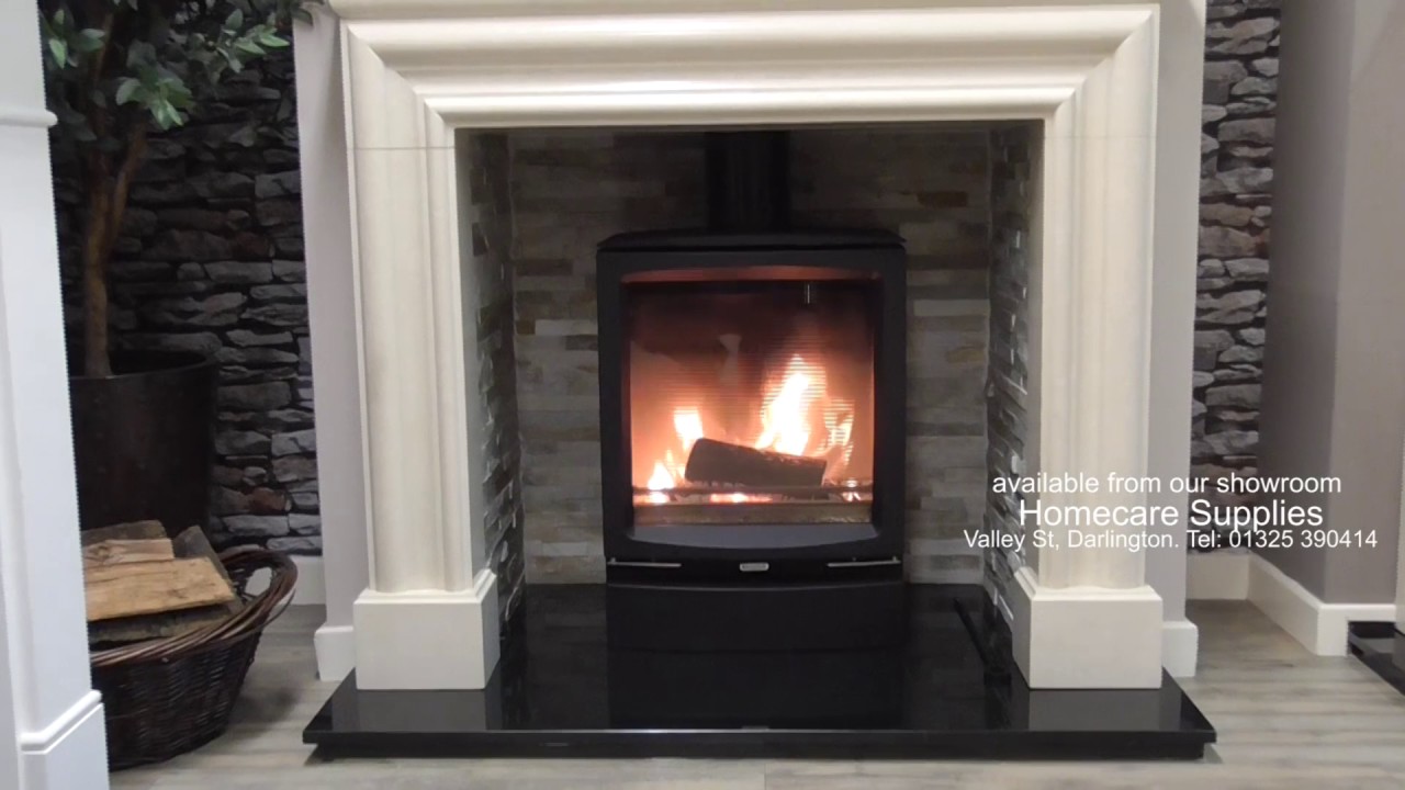 Stovax Vogue Medium 7kw Stove with top plate and plinth available from  Homecare - YouTube