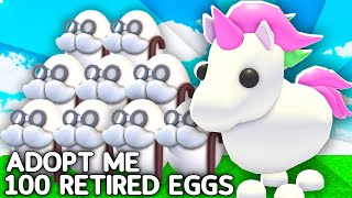 Hatching 100 Retired Eggs In Adopt Me!