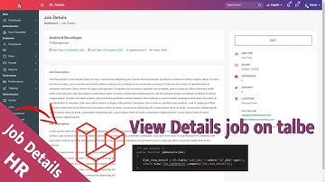 View details on add new jobs Laravel 9 | HR System